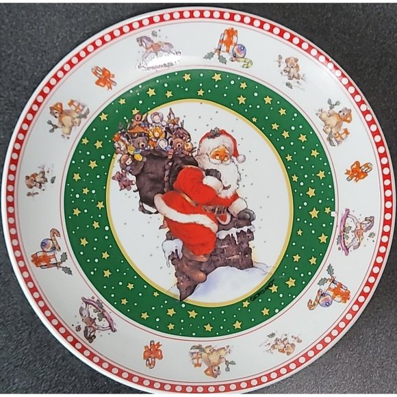 Westwood, Giordano Art Ltd. NYC, Christmas Plate 1997 Decorative Use Only Santa - Picture 1 of 9